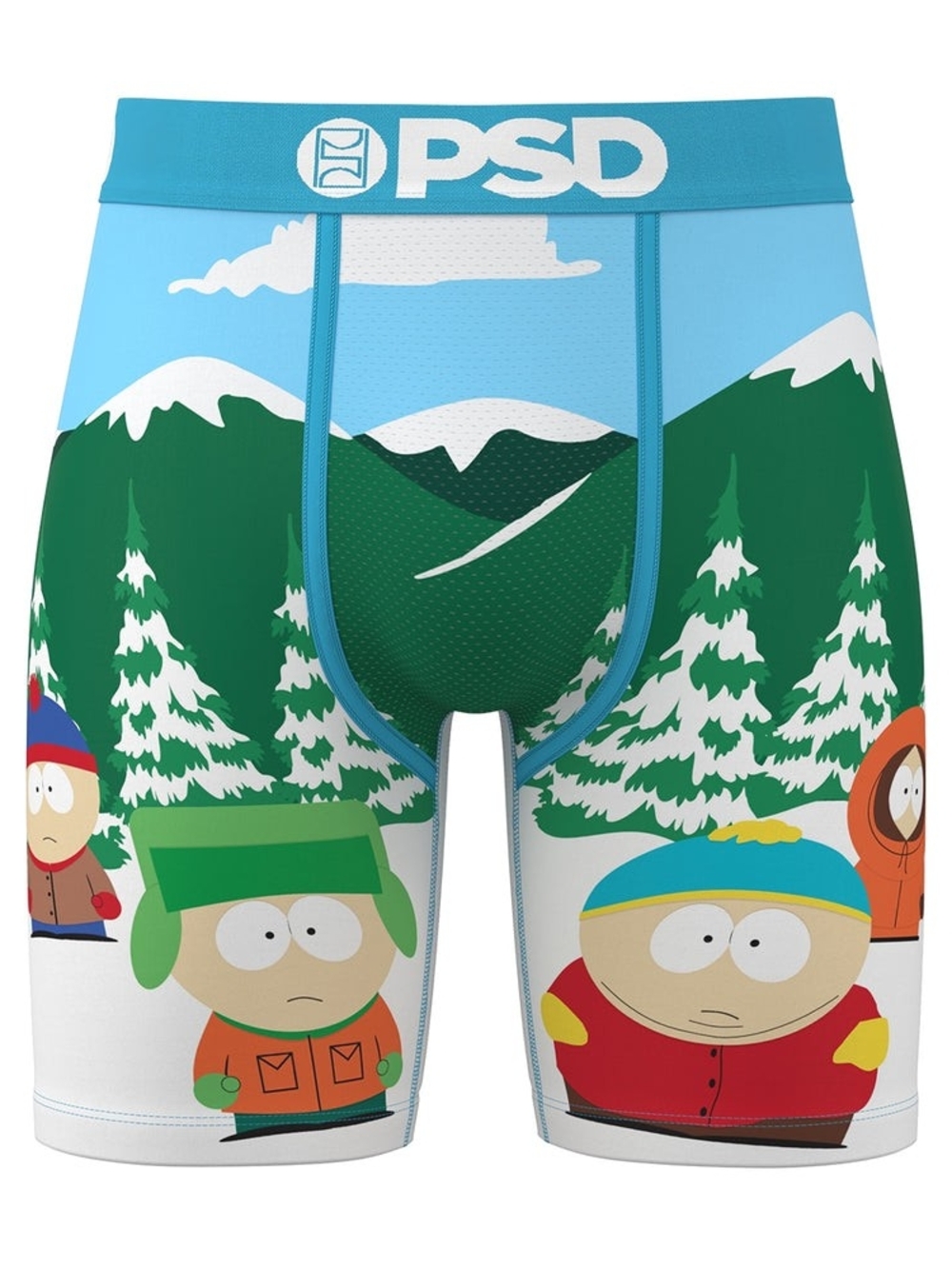 PSD Men’s South Park Scenic Blue & Green Character Boxer Briefs